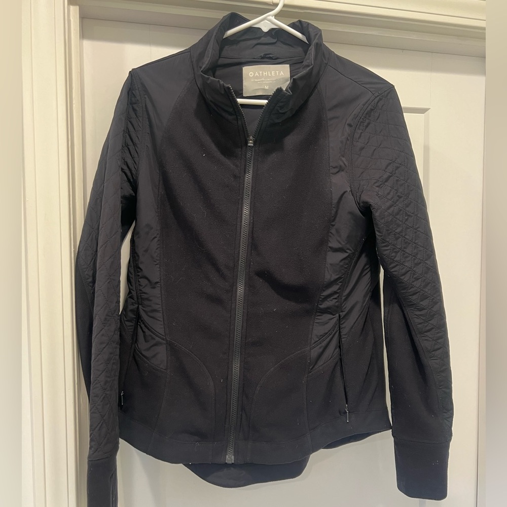 Athleta Mixed materials Fleece zip